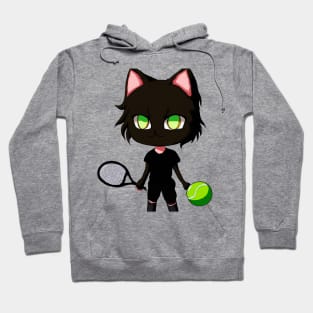 Black Cat Tennis Hoodie
